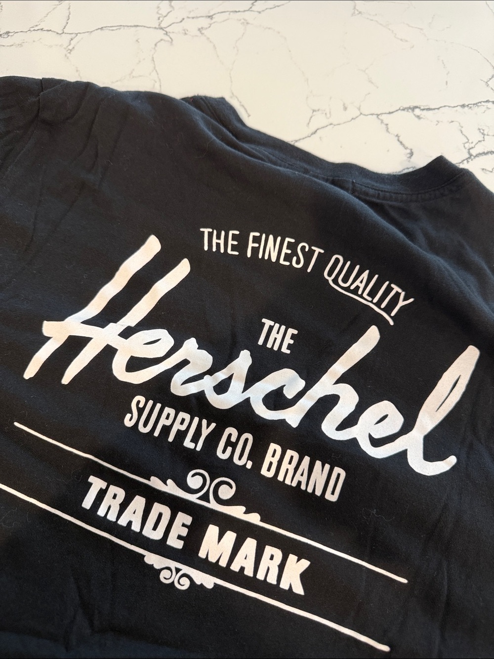 Herschel Supply Company Black Graphic Logo Short Sleeve Tee